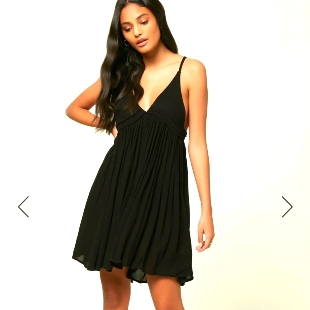𝅺SALTWATER Solids O'Neill Black Tank Coverup Mini Dress XS